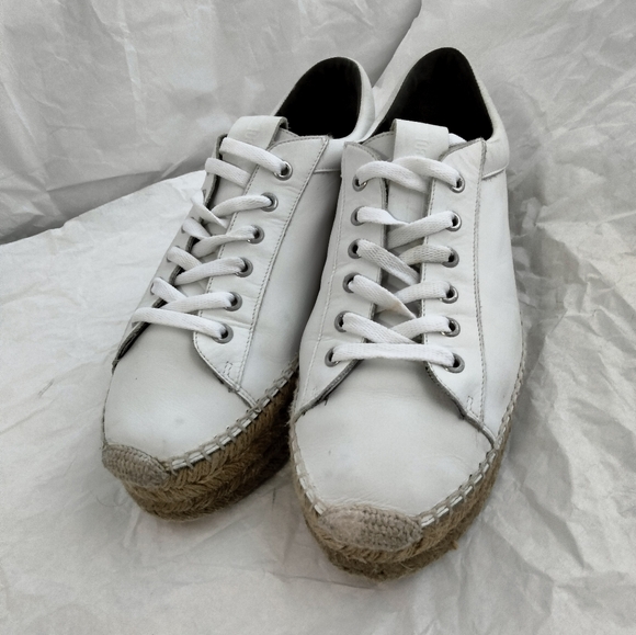 McQ Alexander McQueen Sade Runner Nappa Leather Espadrille White Size 41 size 11 - Picture 11 of 14